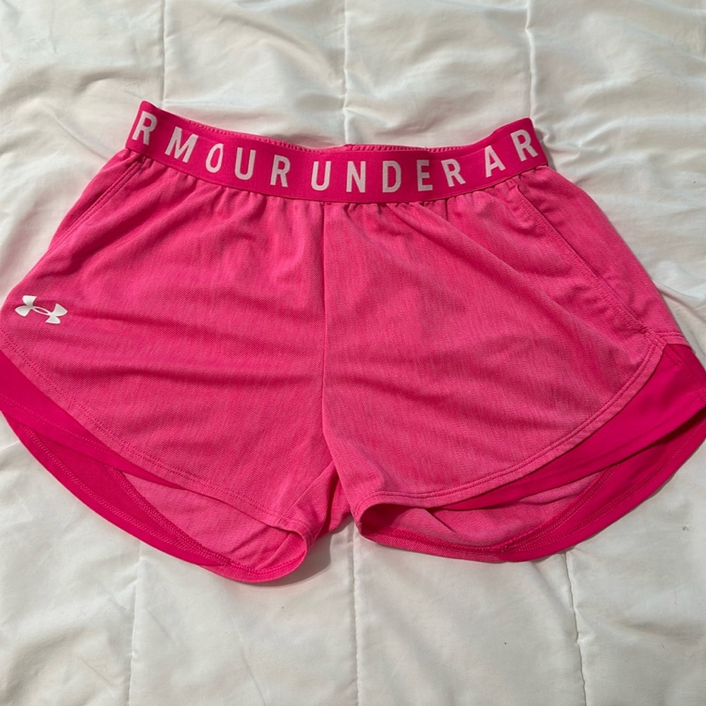Under Armour hot pink shorts in size S